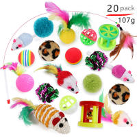 Juego De Juguetes Para Gatos COOYOMOO Pack Variado Con Palito Divertido Ratón Con Campana Y Pelota De Tela Sisal Tunnel Plegable Para Diversion Y Ejercicio De Los Gatos - details 0