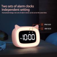 BIT Despertador Educativo Infantil, Radio Despertador Infantil con Luz Nocturna Día/Noche Dos Alarmas 18 Tipos de Música LED Digital Luminoso con Posposición Despertador Educativo Recargable para Niños Niñas, Rosa - details 2