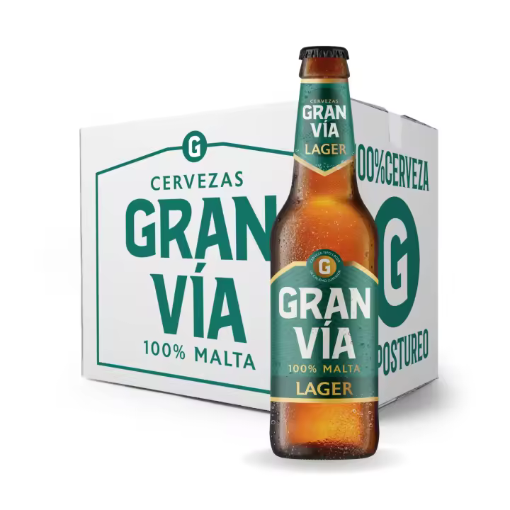Cerveza Gran Vía  - Cerveza Lager  Gran Vía 100% MALTA para disfrutar. - 1