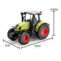 Modelo De Tractor Agrícola De Aleación De Latón 1:32 Para Niños Juguete De Simulación De Rodillo Hydraulico Y Girado Del Neumático Delante Color Verde - details 2
