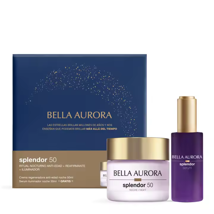 Pack Bella Aurora Splendor Noche – Sérum Iluminador Nocturno + Crema Reafirmante Antiedad Splendor 10 - 1