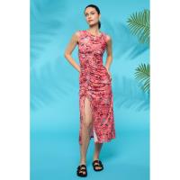 Mystique dress de Minueto. Vestido con fruncido en la parte delantera y trasera, muy ajustable. Largo Midi - details 0