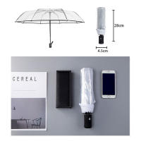 Paraguas Plegable Automático Transparente Resistente al Viento, Impermeable, Para Hombres y Mujeres - details 0