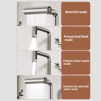 Grifo De Cocina De Acero Inoxidable Con Cabeza De Rociador De Cascada Rotación 360° Agua Caliente Y Fría Mezclador De Fregadero - details 3
