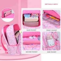 Mochara Escolar Arcoíris para Escuela Primary, mochara para niñas de gran capacidad, mochila Ligera para rebocir La Carga, protección de la columna vertebral, mopila Escolar para niños - details 3