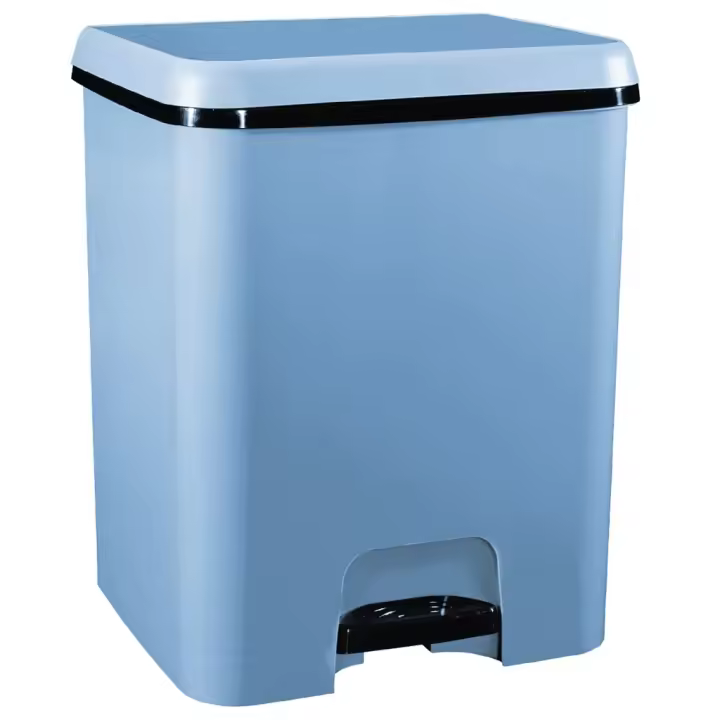 Cubo de Basura Pedal Com-Fort House 52 Litros Azul - 1