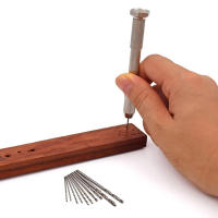 Mini Taladro Portátil Con Chorro Sin Llave + 10 Piezas De Brocas HSS 0.8mm-3.0mm Para Fabricación De Joyas Epoxy Artesanía De Madera Herramientas Manuales - details 6