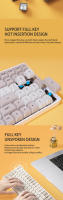 Teclado Mecánico De Juego Aigo A100 Con Cable USB Y Inalámbrico 2.4G Azul Switch Recargable 100 Teclas Hot Swap Para Gamer - details 5