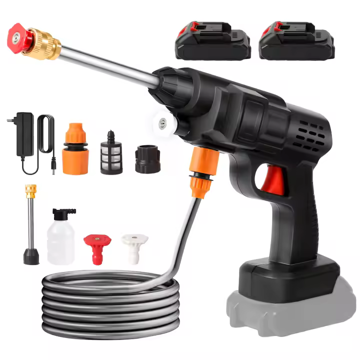 Lavadora de alta presión inalámbrica, pistola de agua pulverizada, boquilla de agua a presión para lavado de coches eléctrica, máquina de limpieza para batería Makit de 18V - 1