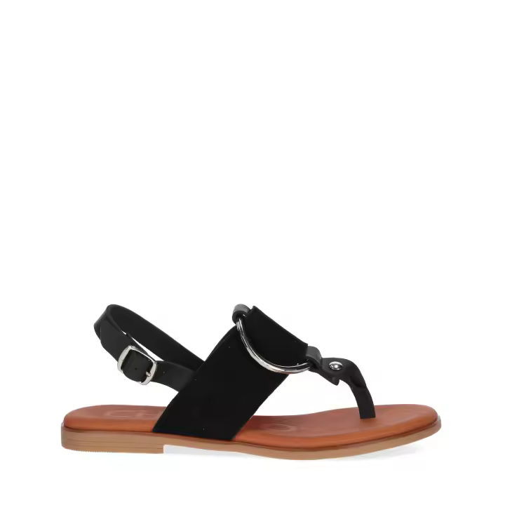 Sandalias Planas Chika10 en Piel Genuina, atadas con Correa Ajustable - 1
