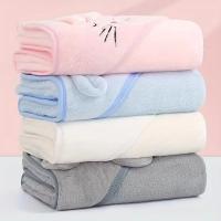 Toalla de baño de lana de Coral para bebé, albornoz, camisón, edredón envuelto, absorbente, rápido, suave, Unisex, 1 pieza - details 10
