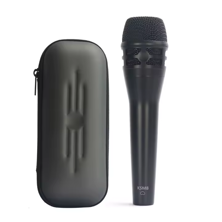 Microfono Profesional KSM8 De Alta Calidad Para Karaoke Handheld Condensador Estéreo Con Clip Micrófono De Studio Wired - 1