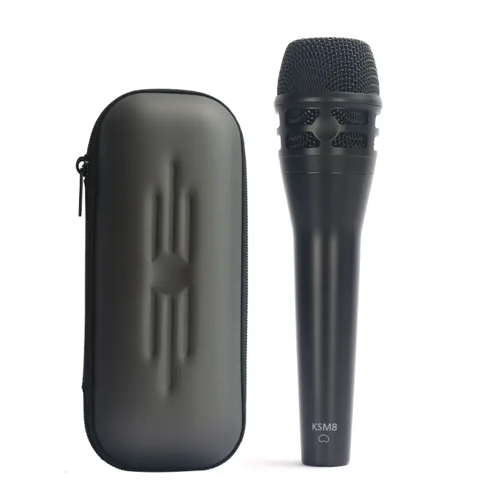 Microfono Profesional KSM8 De Alta Calidad Para Karaoke Handheld Condensador Estéreo Con Clip Micrófono De Studio Wired - 1