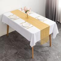 Corredor De Mesa De Sequinias Doradas Brillantes Para Boda Y Cumpleaños Decoración De Fiesta Y Día De San Valentín Material Voile Técnica Tejida - details 6