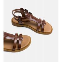PORRONET 3128-008 Sandalias planas de Mujer 35858 25V SANDALIA ROMANA HEBILLAS MOKA - details 5