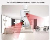 Cámara De Seguridad Exterior ICSEE 4K 8MP E27 Bombilla WiFi Con Lente Dual Pantalla Dual Audio Bidireccional Visión Nocturna Color Cámara IP Para Interior Y Exterior - details 2