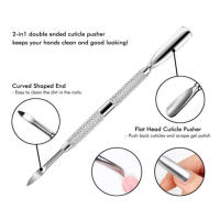 Tijeras De Cutícula De Acero Inoxidable Para Manicura Y Pedicura Herramienta De Eliminación De Piel Muerta Plata Combo De Uso Individual - details 5