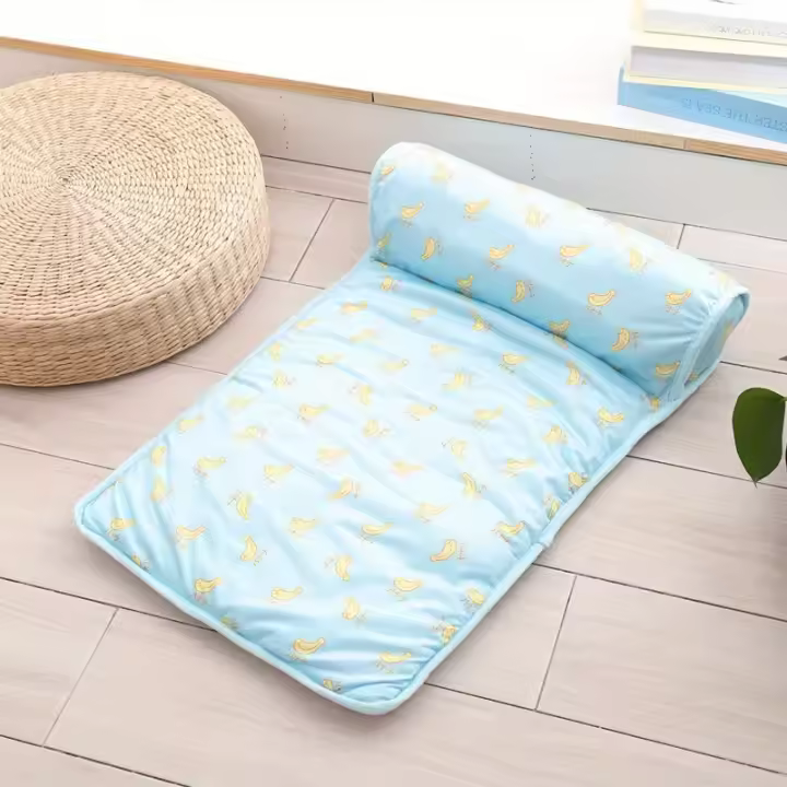 Alfombra De Descanso Para Perros Con Cojín KAMANLONG Verano Almohadilla De Enfriamiento Cómoda Para Mascotas Pequeñas Forma Cuadrada Material De Algodón Impresión De Frutas - 1