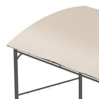 Cenador de Jardín doméstico para Exterior con cubierta de barbacoa resistente a Los Rayos UV, Estructura de Maple y Ganchos, poliéster, beige, 215x150x220 cm - details 1