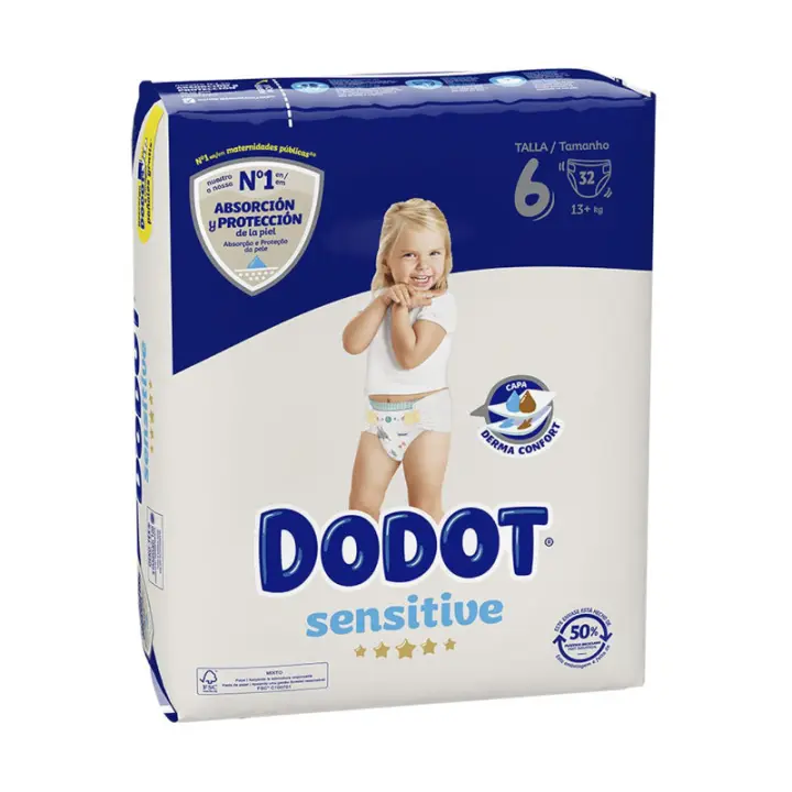 DODOT SENSITIVE TALLA 6 32 UNIDADES - 1