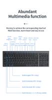 Teclado Y Ratón Inalámbricos Gris Bluetooth 5.0 Y 2.4G Recargables Tamaño Completo Para Portátil Compatible Con USB Y PS/2 - details 13