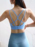 Sujetador Deportivo Para Mujer De Alta Resistencia Y Protección Contra Golpes Con Tirantes Finos Y Espalda Cruzada Para Belleza Y Comodidad Durante El Fitness - details 5