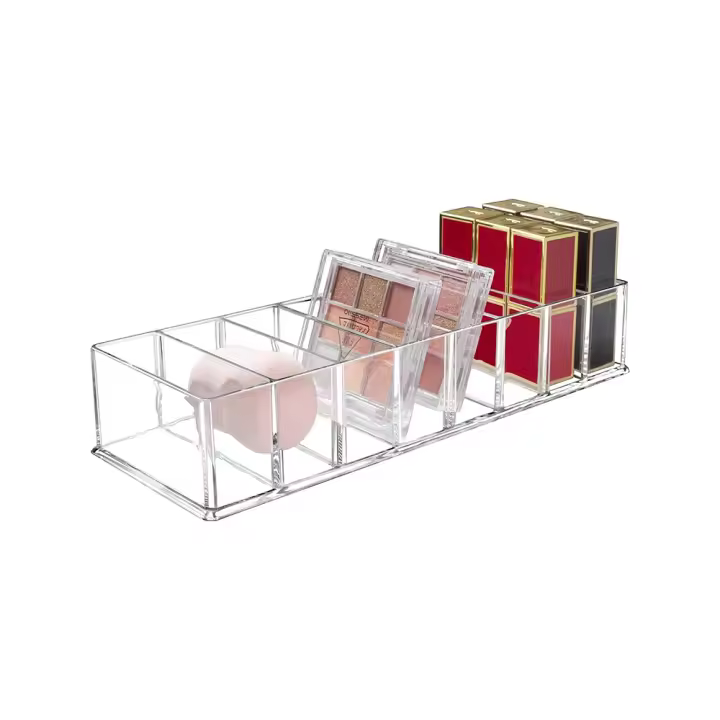 Caja de almacenamiento transparente de 8 compartimentos - 1