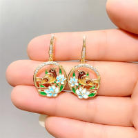 Pendientes Colgantes De Diseño De Pájaro Esmalte Huitan Para Mujer Joyería De Moda Nueva 2022 Tendencia Boda Creativa - details 8
