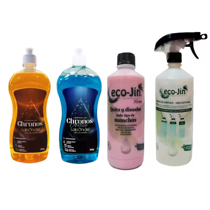 Laboncler ECOJIN 1 Litro con Difusor +  2 Lavavajillas   Chronos potente antigrasa . - 1
