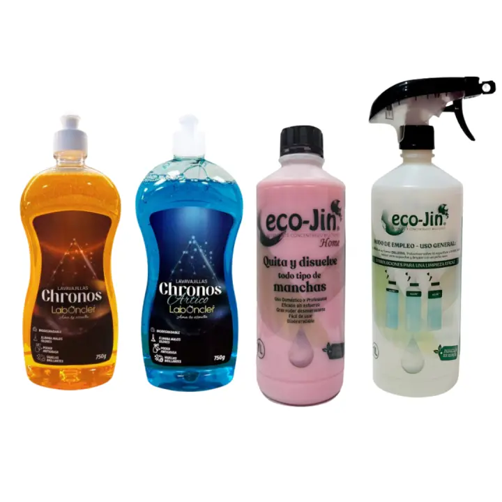 Laboncler ECOJIN 1 Litro con Difusor +  2 Lavavajillas   Chronos potente antigrasa . - 1