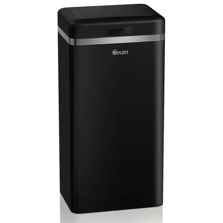 SWAN SWKA4500BNEU Cubo de Basura Cocina Automático, Sensor de Movimiento, 45L, Metálico, Papelera Reciclaje, , Negro - 1