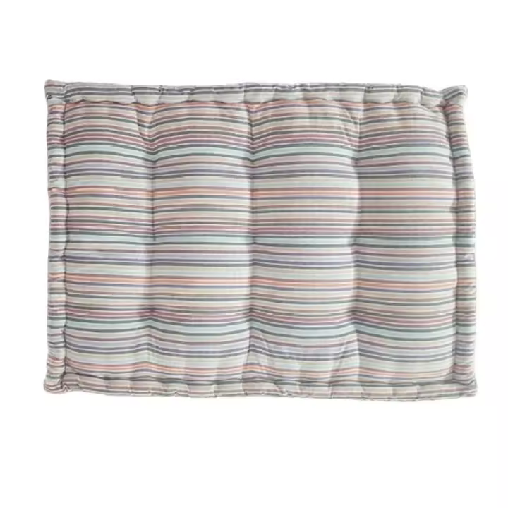 Cojin para palet 60x80x10 cms, con rayas tejidas multicolor - 1