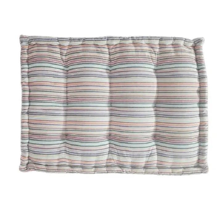 Cojin para palet 60x80x10 cms, con rayas tejidas multicolor - 1