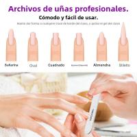 10Pcs Archos De Uñas Lavables De Madera Con 180/240 Grit Para Manicura Y Acrílico Para Hombres Y Mujeres Suministros De Salón - details 3