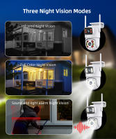 Cámara De Seguridad IP WIFI 8MP Con Doble Lente Y Pantalla Manual Visión Nocturna En Color PTZ Exterior Dominó HEE RAK - details 6