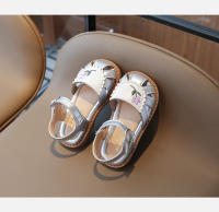 Sandalias De Cuero Para Niñas Princesa Verano 2024 Casual Versátil Retro Sin Tacón Bordado De Flores Suave Suela Medias - details 7