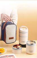 Caja De Almuerzo Térmica De Acero Inoxidable Con Bolsa Aislante Para Niños Termo De Sopa Y Comida Moderno Y Minimalista - details 11