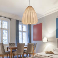 Sombrilla De Ceilin Origami 1PC Cubierta De Lámpara Colgante Estilo Nórdico Calabaza Ajo Cintura Diamante Luz Colgante Cord Fixture Para El Hogar - details 2