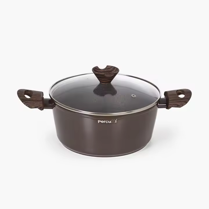 Cacerola Percutti Legno 2.0 de Aluminio Forjado de Alta Calidad, Antiadherente y Apta para Todo Tipo de Cocinas, 24 cm - 1