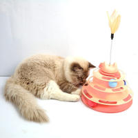 Juguetes Para Gatos Autoentretenimiento Palos De Entretenimiento Plásticos Disco Volador Herramientas Divertidas Para Gatos Y Gatitos - details 4