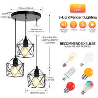 Lámpara Colgante Vintage De Techo LED Estilo Nórdico Para Sala De Estar Comedor Cocina Decoración Navideña Luz Pendente De Hogar - details 6