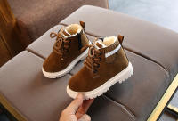 Botas De Invierno Para Niños Lona De Algodón Interior De Peluche Estilo Infantil Zapatos Para Niñas Y Niños Bebé Todoterreno Antideslizante Talla True round Toe Lazo De Cordón Material De Suela De Goma - details 7