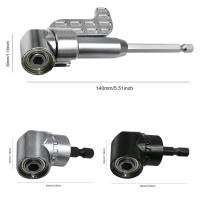 Soporte De Destornillador Ángulo De 105 Grados Adaptador De Cabeza Hexagonal Ajustable Para Brocas Y Taladro Negro Y Plateado - details 13