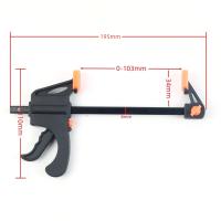 Juego De 1/3/5 Piezas De Abrazaderas De Madera De 4 Pulgadas F Clip Con Sujeción Rápida Herramienta De Carpintería Para DIY - details 2