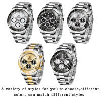 Reloj De Hombre BENYAR 2024 Chronógrafo Deportivo De Lujo Reloj De Cuarzo Acero Inoxidable Impermeable Con Manos Luminosas Y Calendario Completo - details 7