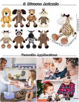 Muñeco De Peluche De 25cm Kawaii Con Animales Del Bosque León Tigre Elefante Mono Zorro Juguetes Para Dormir De Peluche Realistas Para Niños - details 74