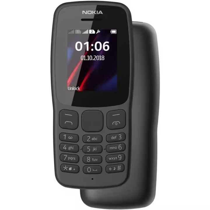 Teléfono Nokia 106 Dual Sim Gris Oscuro 2018 Libre, con Linterna LED, Radio FM - 1
