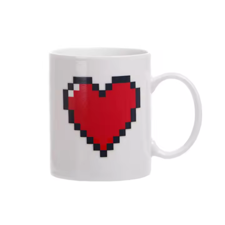 Taza De Café Cerámica Cambio De Color En Forma De Corazón De Durazno 330ML Diseño Creativo Regalo Preferido Para El Día Del Amor Taza Mágica Para Bebidas - 1