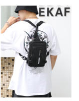 Bolsa De Pecho Multifuncional Para Hombre En Nylon Con Patente Impermeable Antirrobo Para Viajes Con Carga USB Bolsa Masculina Casual - details 23