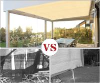 Toldo rectangular para Coche con 95% Protección UV y Cuerdas y amarres para Jardín, Terraza, balcón, camping y Cenador exterior, color Arena (3x4 m) - details 3